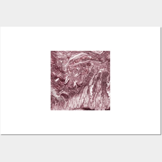 Rose gold marble rush - amethyst Wall Art by marbleco